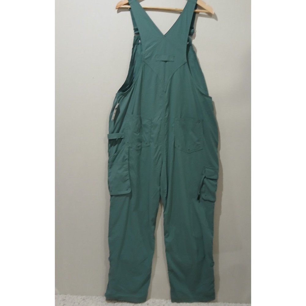 DULUTH TRADING Heirloom Gardening Bib Overalls Medium 31 NWT Green Fir Ripstop - Picture 2 of 16
